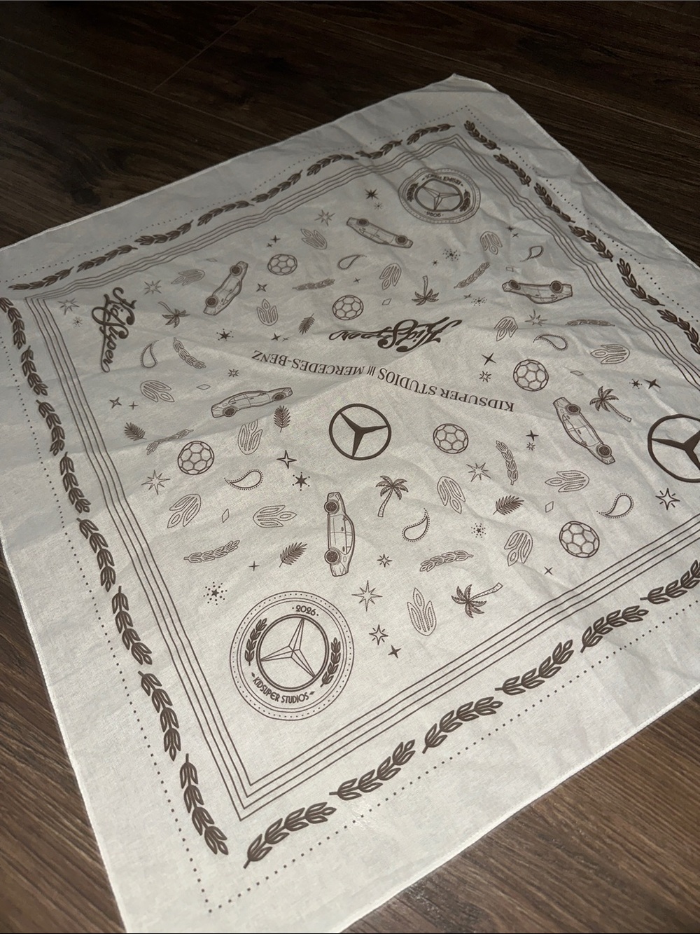 kidsuper x mercedes miami fashion week bandana